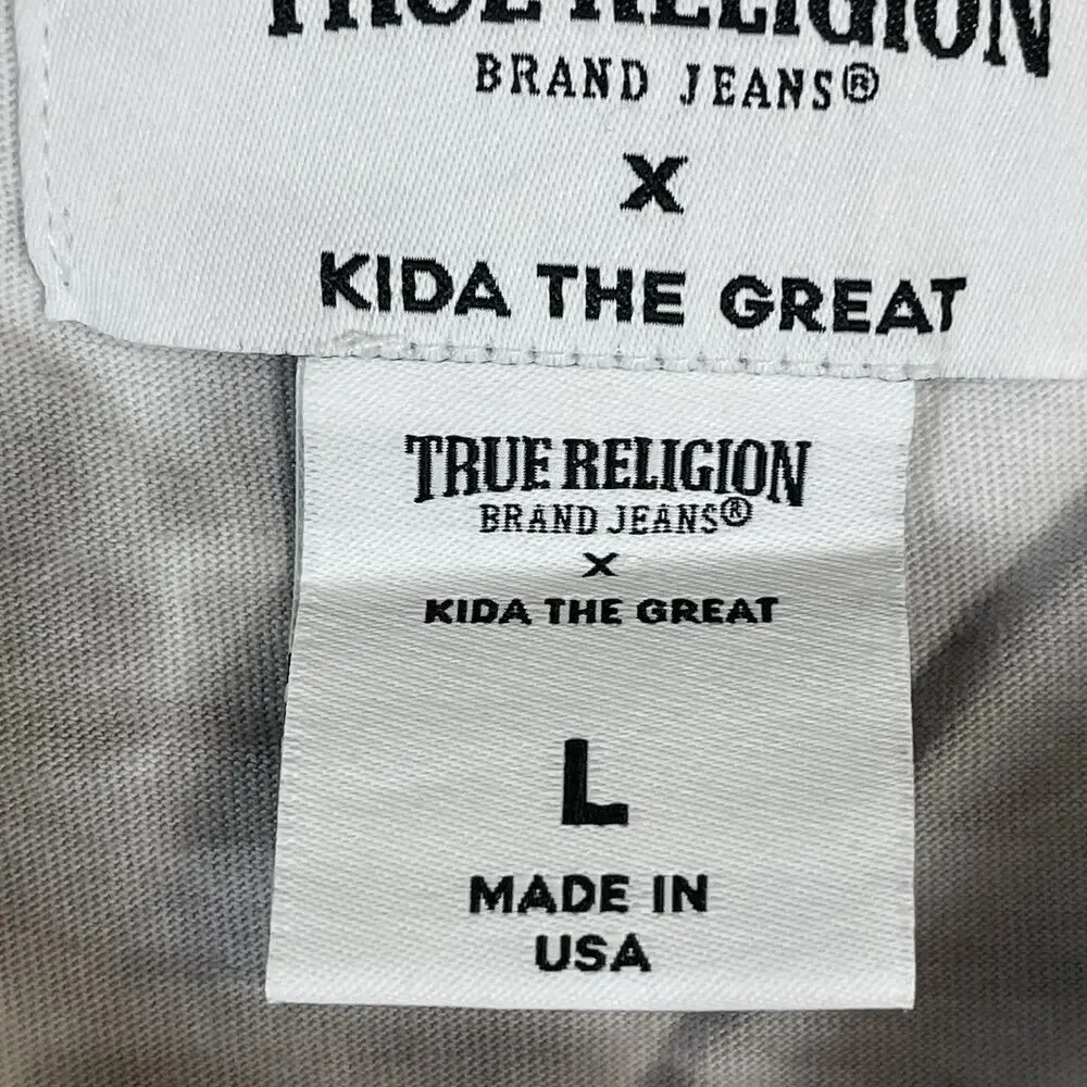 True Religion Kida The Great Sweatshirt Mens‎ L White Long Sleeve Crew Neck
